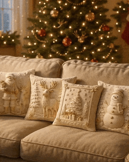 🎅🎁 Festive Christmas Cushion Cover